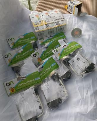 Portalampade + lampadine GU 10
