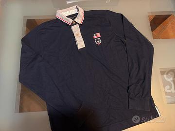 Maglia polo di cotone blu scuro North Pole