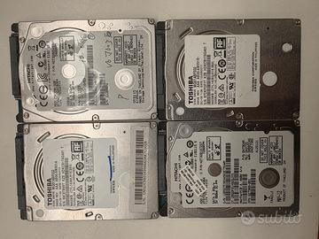 Lotto 4 HDD Sata 2,5" misti 320Gb