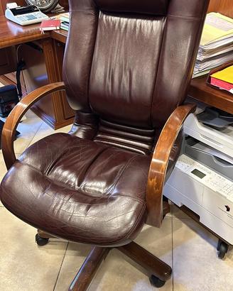 Trittico poltrone in pelle