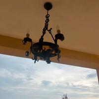 2 Lampadari in ferro battuto