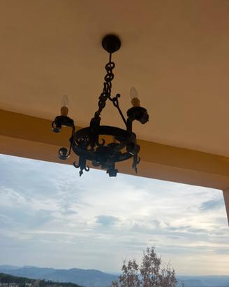 2 Lampadari in ferro battuto