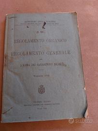 REGOLAMENTO ORGANICO E GENERALE CARABINIERI REALI