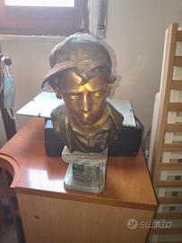 Mezzo busto bronzo scugnizzo napoletano