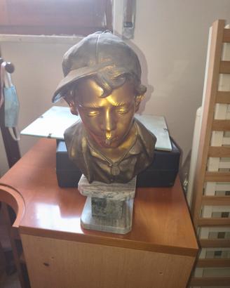 Mezzo busto bronzo scugnizzo napoletano