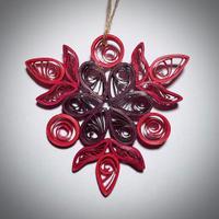 Stella/fiocco di Natale in quilling – fatta a mano