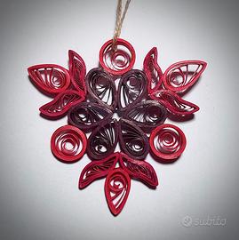 Stella/fiocco di Natale in quilling – fatta a mano