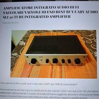 Amplificatore Cary Audio sli 30 a valvole