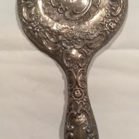 Antico specchio argentato 