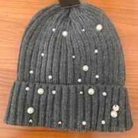 Berretta donna tg unica con perle