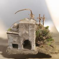 Scenario Crocifissione Gesù cristo -Scena scultura