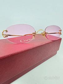 Occhiali da sole vintage Cartier Piccadilly oro