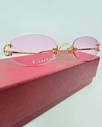 Occhiali da sole vintage Cartier Piccadilly oro
