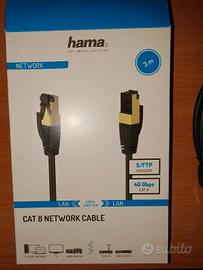 CAVO ETHERNET  LAN  HAMA 3m. CAT 8 40Gbps