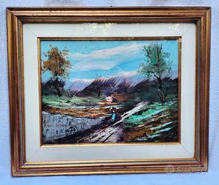 Dipinto a olio dell'artista A. Monti 
