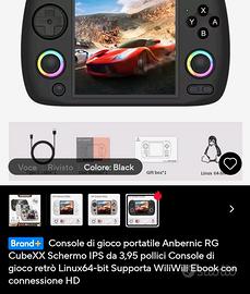 Anbernic RG Cube XX Nero + 64gb microsd