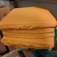 Cuscini per sedie colore arancione 