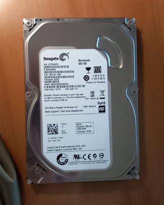 HARD DISK Interno 3.5" - Seagate Barracuda - 500G