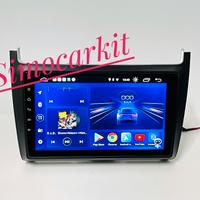 Autoradio 9'' Carplay Android 13 8+256Gb Per Polo