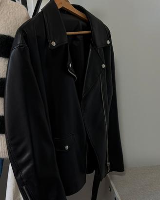 Giacca biker super oversize