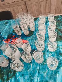 set di bicchieri anni '80