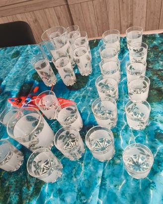 set di bicchieri anni '80