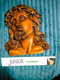 Volto Cristo legno