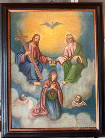 Incoronazione di Maria olio su tela XVIII
