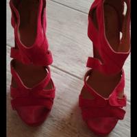 Sandali rosso tacco 