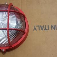 Lampada Plafoniera pvc rossa  "tartaruga" tonda