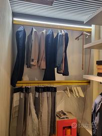 TUBI APPENDIABITI CABINA ARMADIO CON ILLUMINAZIONE