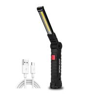 Torcia LED USB Ricaricabile, Pieghevole, Magnetica