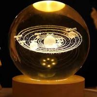 Sfera di cristallo 3D sistema solare