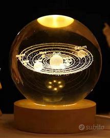 Sfera di cristallo 3D sistema solare