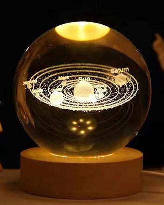 Sfera di cristallo 3D sistema solare