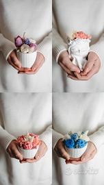 bomboniere mini bouquet cera di soia