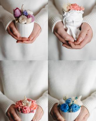 bomboniere mini bouquet cera di soia