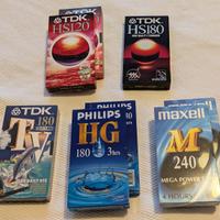 Lotto 8 cassette VHS vergini incellofanate