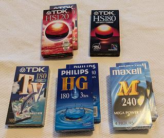 Lotto 8 cassette VHS vergini incellofanate