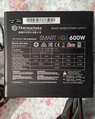 alimentatore pc 600w