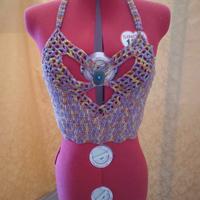 top con decorazione metallica