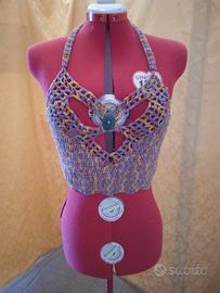 top con decorazione metallica