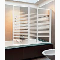 Parete sopravasca in cristallo 3 ante pieghevoli