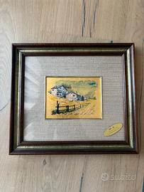 Quadro Cromolitografia su Foglia Oro 23KT