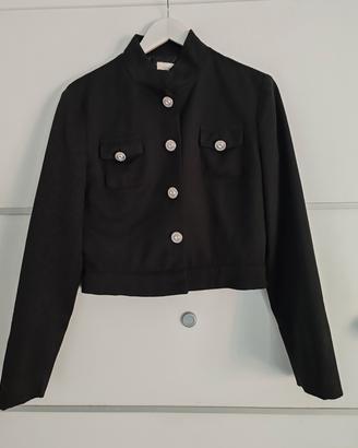 Giacca Motivi nera bottoni gioiello taglia 44