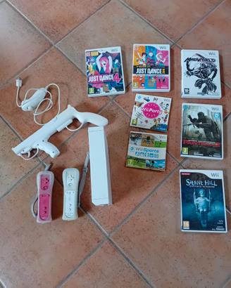 console Wii con accessori e giochi