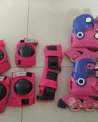 Pattini in linea per bambina