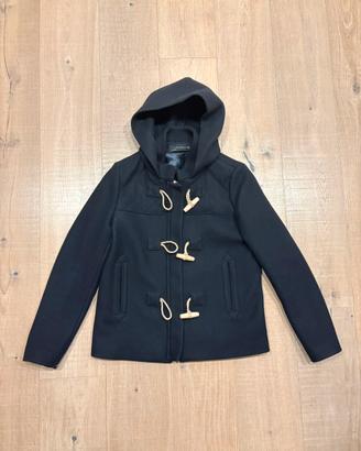 Cappotto con cappuccio 75% lana come nuovo