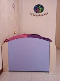 Letto singolo lilla con cassone