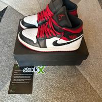 Jordan 1 mid rosse e nere